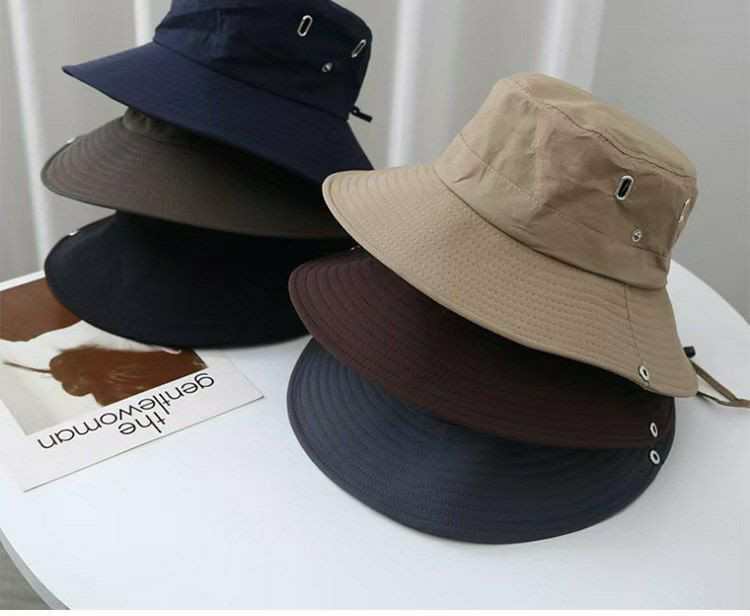 Chapeau de protection solaire à dessus profond chapeau de pêcheur à séchage rapide chapeau de soleil de plage polyvalent à dessus plat personnalisé